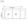 Chậu Rửa Chén Có Bàn Chờ Inox 304 Dày 3mm Holer HLCR716-10048CDR