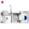 Chậu Rửa Chén Vắt Dao Hộc Rác Inox 304 Dày 3mm Holer HLCR714-12050DR