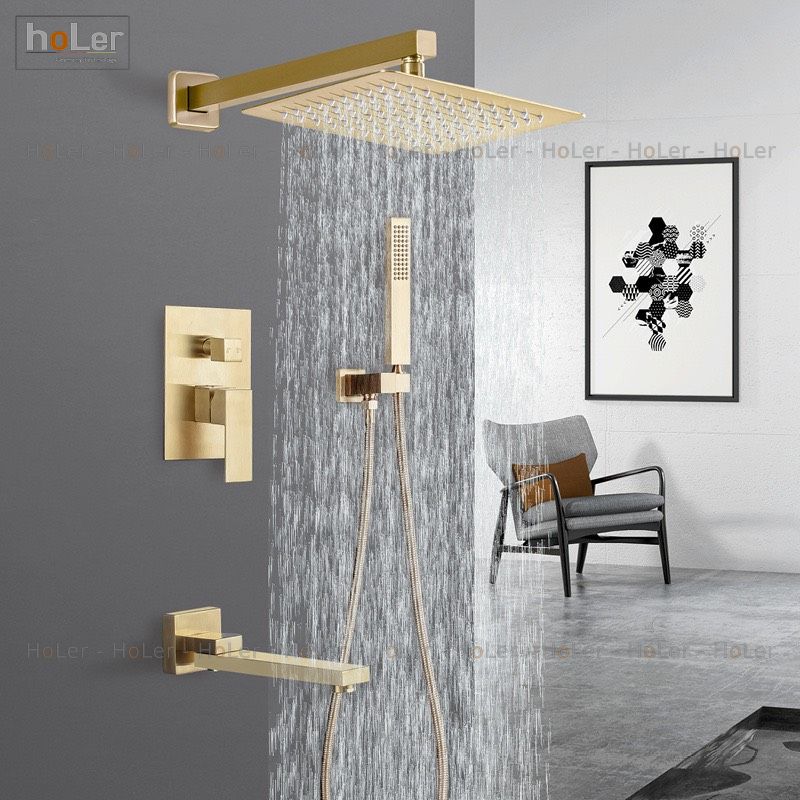 Sen Tắm Âm Tường Đồng Thau Mạ Vàng HoLer HLA207