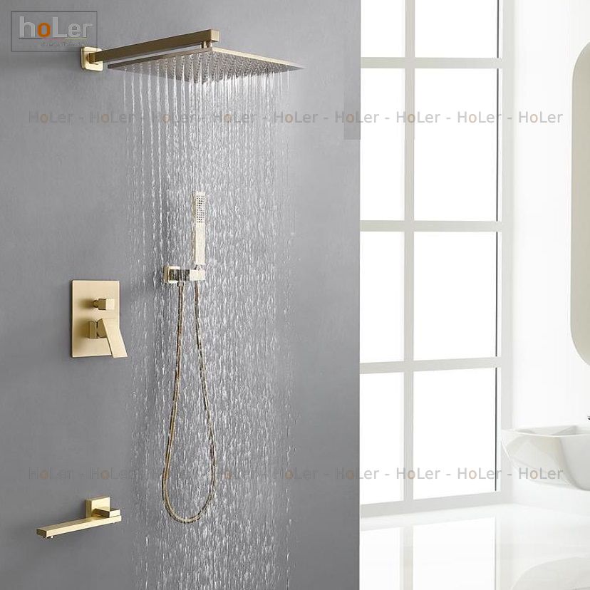 Sen Tắm Âm Tường Đồng Thau Mạ Vàng HoLer HLA207