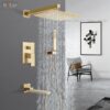 Sen Tắm Âm Tường Đồng Thau Mạ Vàng HoLer HLA207