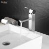 Vòi Lavabo 30cm Nóng Lạnh INOX 304 Holer HL-LB663