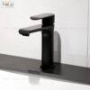 Vòi Lavabo Lạnh Đồng Sơn Tĩnh Điện Đen Holer HL-LB662