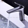 Vòi Lavabo Nóng Lạnh Đồng Sơn Tĩnh Điện Xám Holer HL-LB655