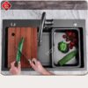 Chậu Rửa Chén Đơn Inox Phủ Nano Đen TTCERA CRNN911-7545