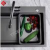 Chậu Rửa Chén Đơn Inox Phủ Nano Đen TTCERA CRNN911-7545