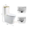 Bồn Cầu 1 Khối Viền Đen TTCERA BC031