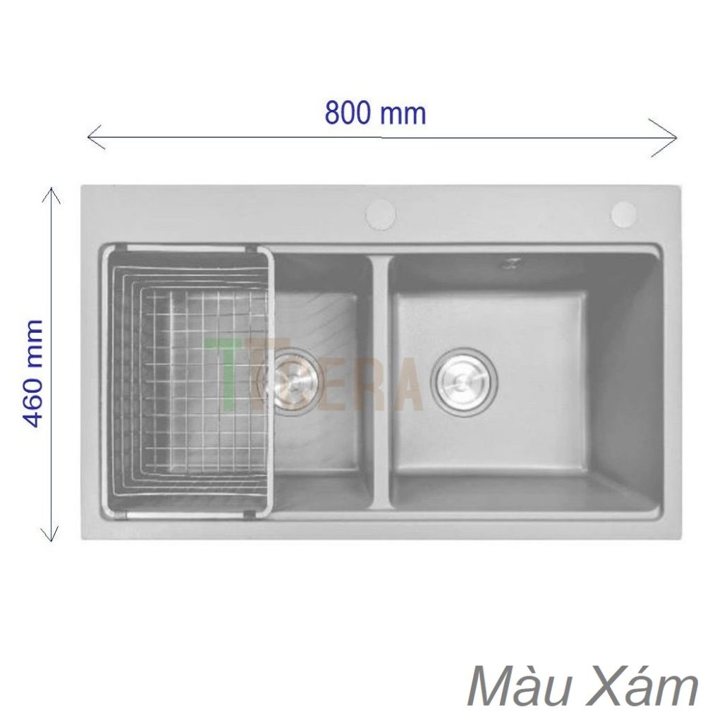 Chậu Rửa Chén Đá 2 Hộc CREAVE T8046-G02
