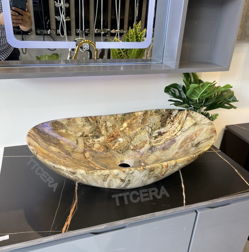 Lavabo Thuyền Giả Đá Nghệ Thuật TTCERA LB83