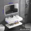 Tủ Lavabo Bàn Đá Bóng Trắng 2 Tầng Chống Trầy TLVBD-21