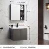 Tủ Lavabo Nhôm Cao Cấp TTCERA TLVB85