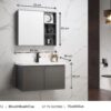 Tủ Lavabo Nhôm Cao Cấp TTCERA TLVB85