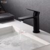 Vòi Lavabo Nóng Lạnh Đồng Sơn Tĩnh Điện Đen Holer HL-LB603