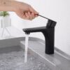 Vòi Lavabo Nóng Lạnh Đồng Sơn Tĩnh Điện Đen Holer HL-LB603
