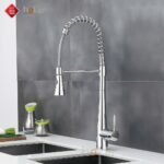 Vòi Rửa Chén Dây Rút Lò So Đồng Thau Mạ Crome Holer CHL944