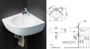 Chậu rửa mặt góc là gì?