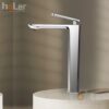 Vòi Lavabo Nóng Lạnh Đồng mạ Crome Cao 30cm Holer HL-LB677