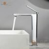 Vòi Lavabo Nóng Lạnh Đồng mạ Crome Cao 30cm Holer HL-LB677