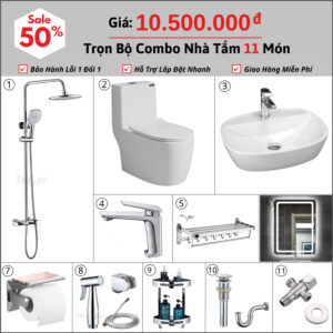 Combo Nhà Vệ Sinh Trọn Bộ 11 Món 10.5 triệu hoLer CBHL11-10500