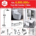 Combo Nhà Vệ Sinh Trọn Bộ 9 Món 6.8 Triệu CB09-6800
