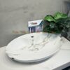 Lavabo Men Sứ Vân Đá trắng Nghệ Thuật TTCERA LB152