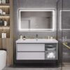 Tủ Lavabo Nhựa PVC Đặc Màu Trắng TTCERA TLVB90