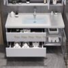 Tủ Lavabo Nhựa PVC Đặc Màu Trắng TTCERA TLVB90