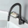 Vòi Rửa Chén Rút Nóng Lạnh Đồng Thau Sơn Tĩnh Điện Xám TTCERA CNL435