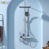 Sen Cây Tắm Đứng Đồng Mạ Crome Hiển Thị Nhiệt Độ Holer HL296