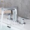 Vòi Chậu Lavabo Nóng Lạnh 3 Lỗ Đồng mạ Crome Holer HL-LB680