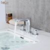 Vòi Chậu Lavabo Nóng Lạnh 3 Lỗ Đồng mạ Crome Holer HL-LB680