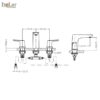 Vòi Chậu Lavabo Nóng Lạnh 3 Lỗ Đồng mạ Crome Holer HL-LB680