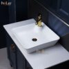 Vòi Lavabo Nóng Lạnh Đồng Mạ Vàng Holer HL-LB688