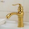 Vòi Lavabo Nóng Lạnh Đồng Mạ Vàng Holer HL-LB688