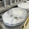 Chậu Lavabo Ovan Đặt Bàn Vân Đá TTCERA LB159