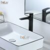 Vòi Lavabo Lạnh Đồng Sơn Tĩnh Điện Đen Cao 30cm Holer HL-LB690