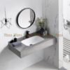 Bàn Đá Xám 1 Tầng Chống Trầy Không Viền TLVBD-35