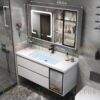 Tủ Lavabo Nhựa PVC Đặc Màu Trắng TTCERA TLVB103