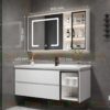 Tủ Lavabo Nhựa PVC Đặc Màu Trắng TTCERA TLVB103