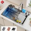 Combo Chậu Rửa Chén Kèm Vòi Đơn Thác Nước HOLER HLCRNN723-9046