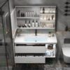 Tủ Lavabo Nhựa PVC Đặc Màu Trắng TTCERA TLVB103