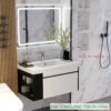 Tủ Lavabo Nhựa Đặc PVC PIMA Gương Led TLVB93-8147AV