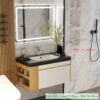 Tủ Lavabo Nhựa Đặc PVC PIMA Gương Led TLVB93-8147AV