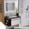 Tủ Lavabo Nhựa Đặc PVC PIMA Gương Led TLVB93-8147AV