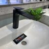 Vòi Lavabo Lạnh Đồng Sơn Tĩnh Điện Đen Holer HL-LB692