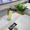 Vòi Lavabo Nóng Lạnh Đồng Mạ Vàng Holer HL-LB693