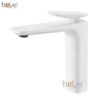 Vòi Lavabo Nóng Lạnh Đồng Thau Sơn Tĩnh Điện Trắng Holer HL-LB699