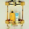 Kệ Góc Treo Tường INOX 304 Mạ Vàng Nan Vuông Đúc Đặc TTCERA RGT16