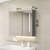 Tủ Gương Lavabo Nhựa 2 Cánh Led PVC Đặc TTCERA TG10
