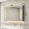 Tủ Gương Lavabo Nhựa 3 Cánh Led PVC Đặc TTCERA TG06